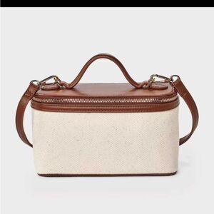 A New Day Tan and Cream Vanity Crossbody Bag  NWT